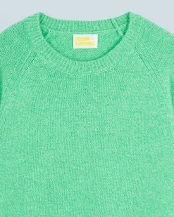 FROM FUTURE Pull Col Rond Raglan UtopicGreenMouliné Cheap