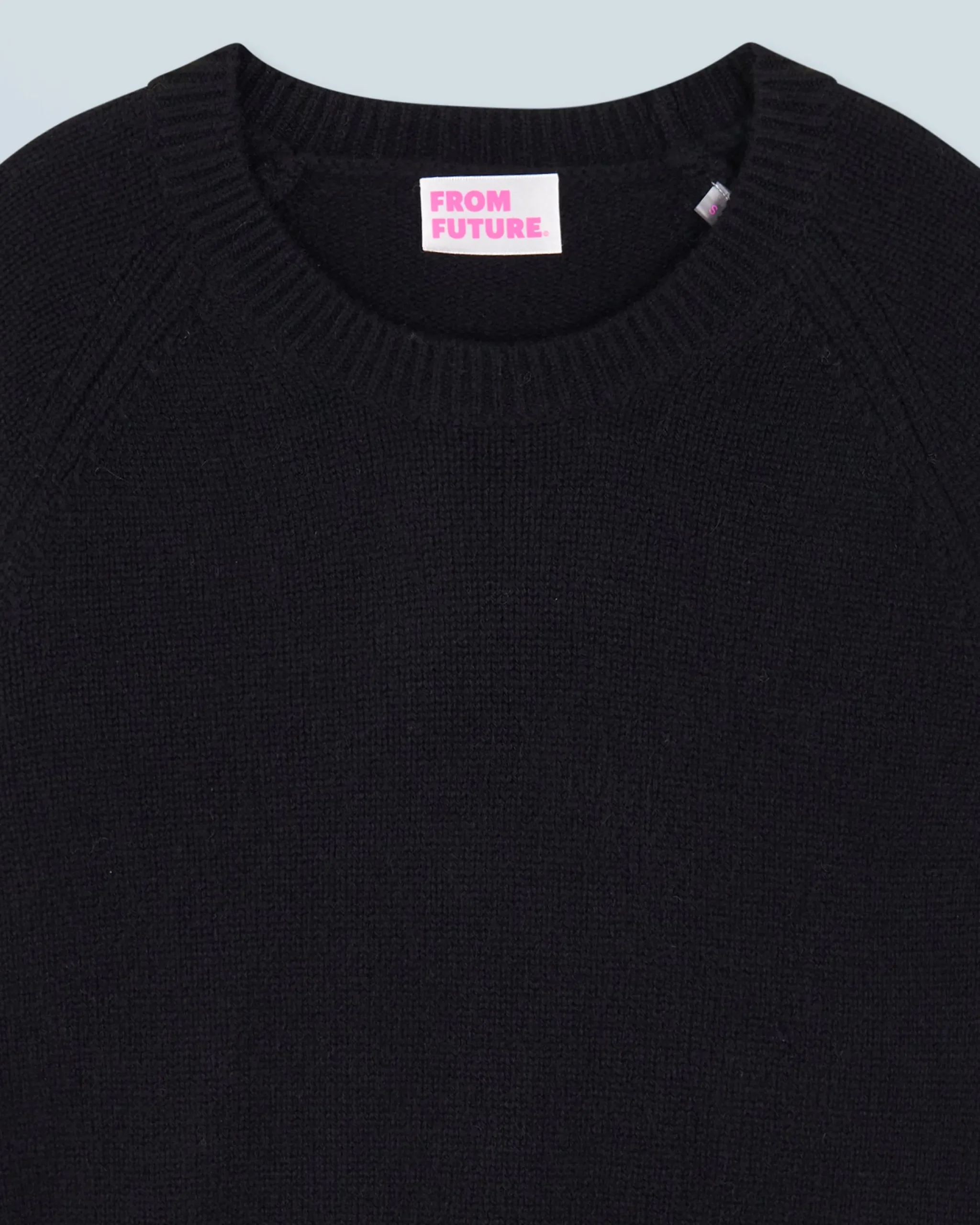FROM FUTURE Pull Col Rond Raglan Noir Best Sale