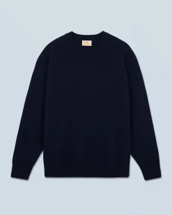 FROM FUTURE Pull Col Rond Raglan Navy Hot