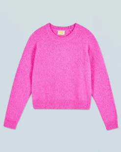 FROM FUTURE Pull Col Rond Raglan BrightPinkMou Best