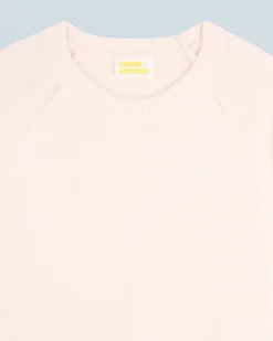 FROM FUTURE Pull Col Rond Raglan Ecru Hot