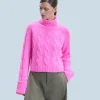 FROM FUTURE Pull Col Roulé PinkMouliné Online
