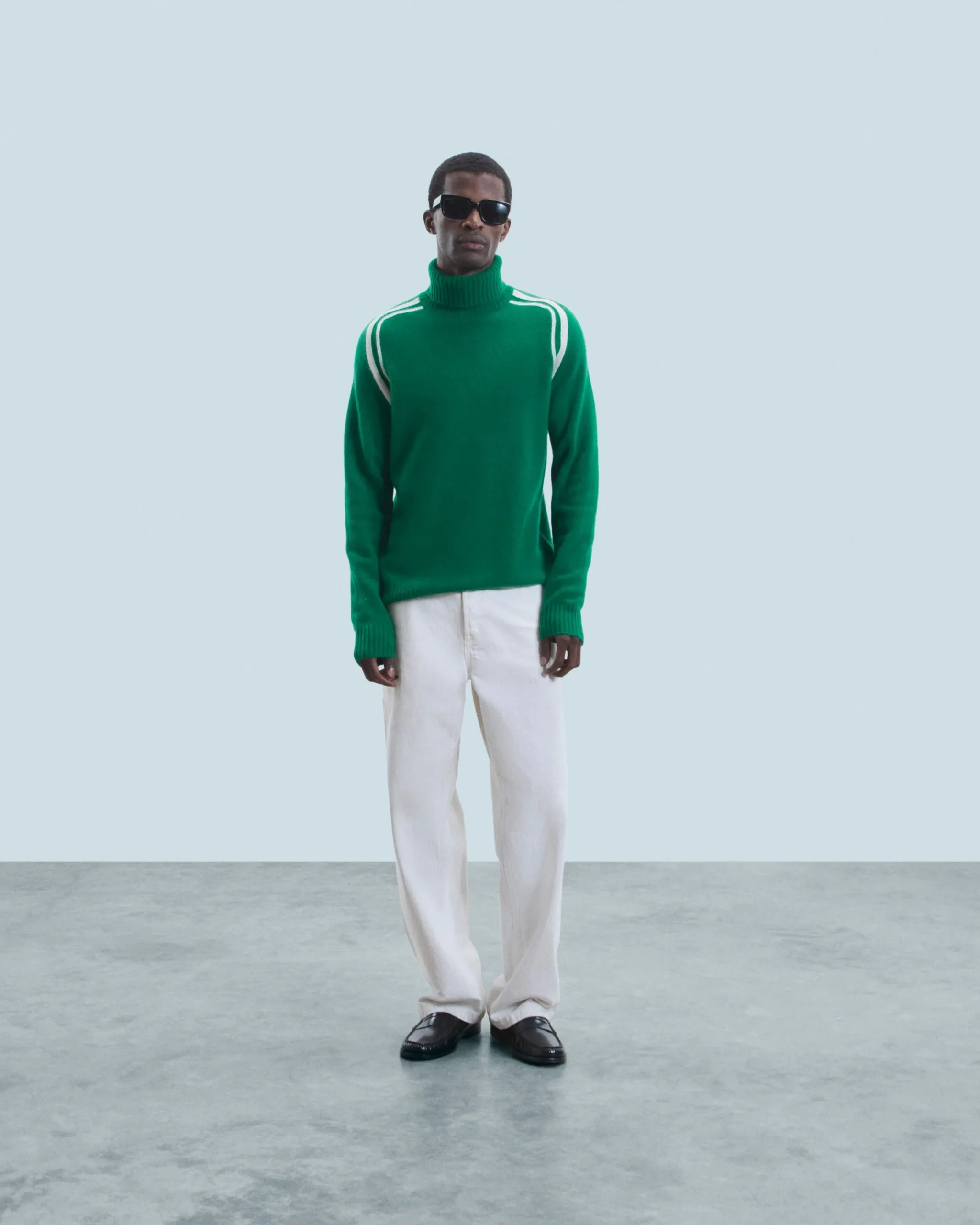 FROM FUTURE Pull Col Roulé ForestGreen Flash Sale