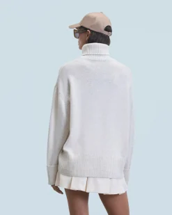 FROM FUTURE Pull Col Roulé EcruChiné Store