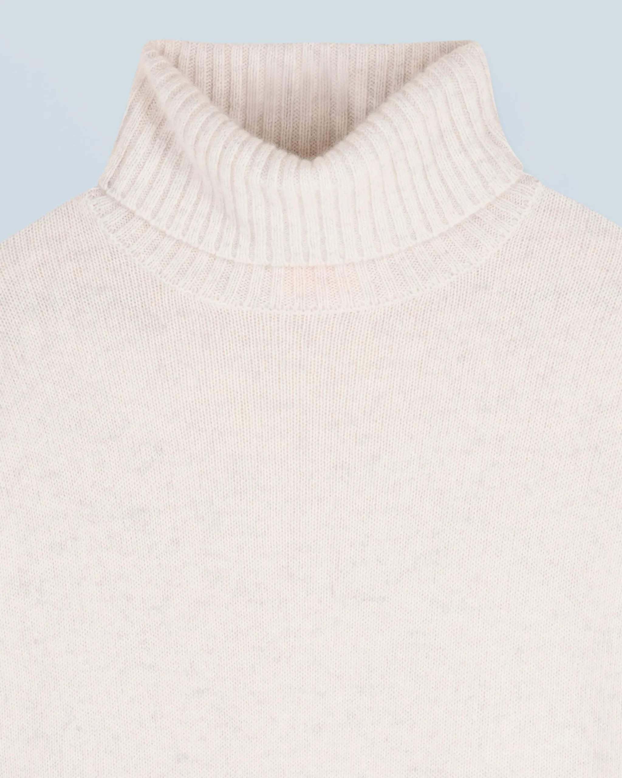 FROM FUTURE Pull Col Roulé EcruChiné Store
