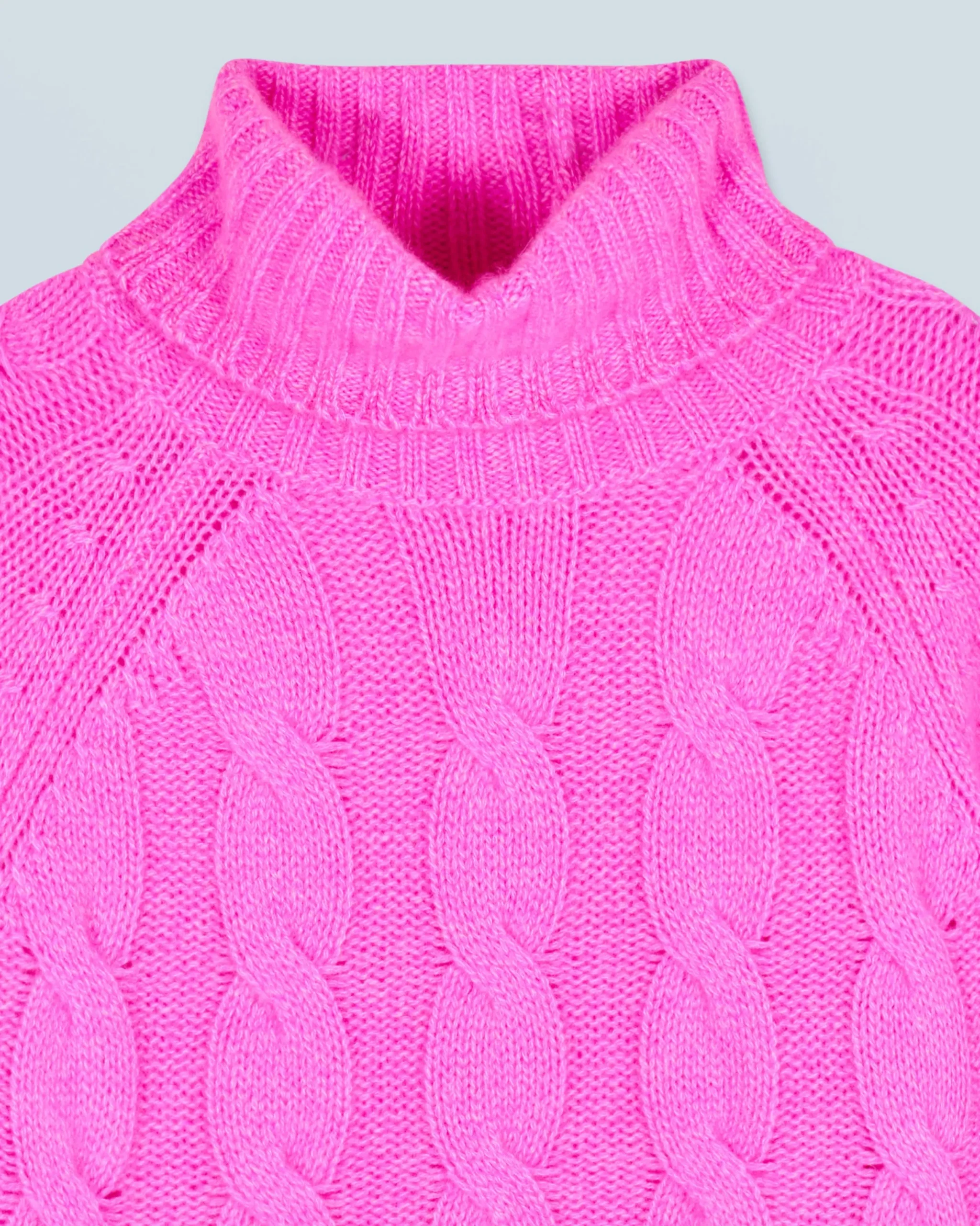 FROM FUTURE Pull Col Roulé PinkMouliné Online