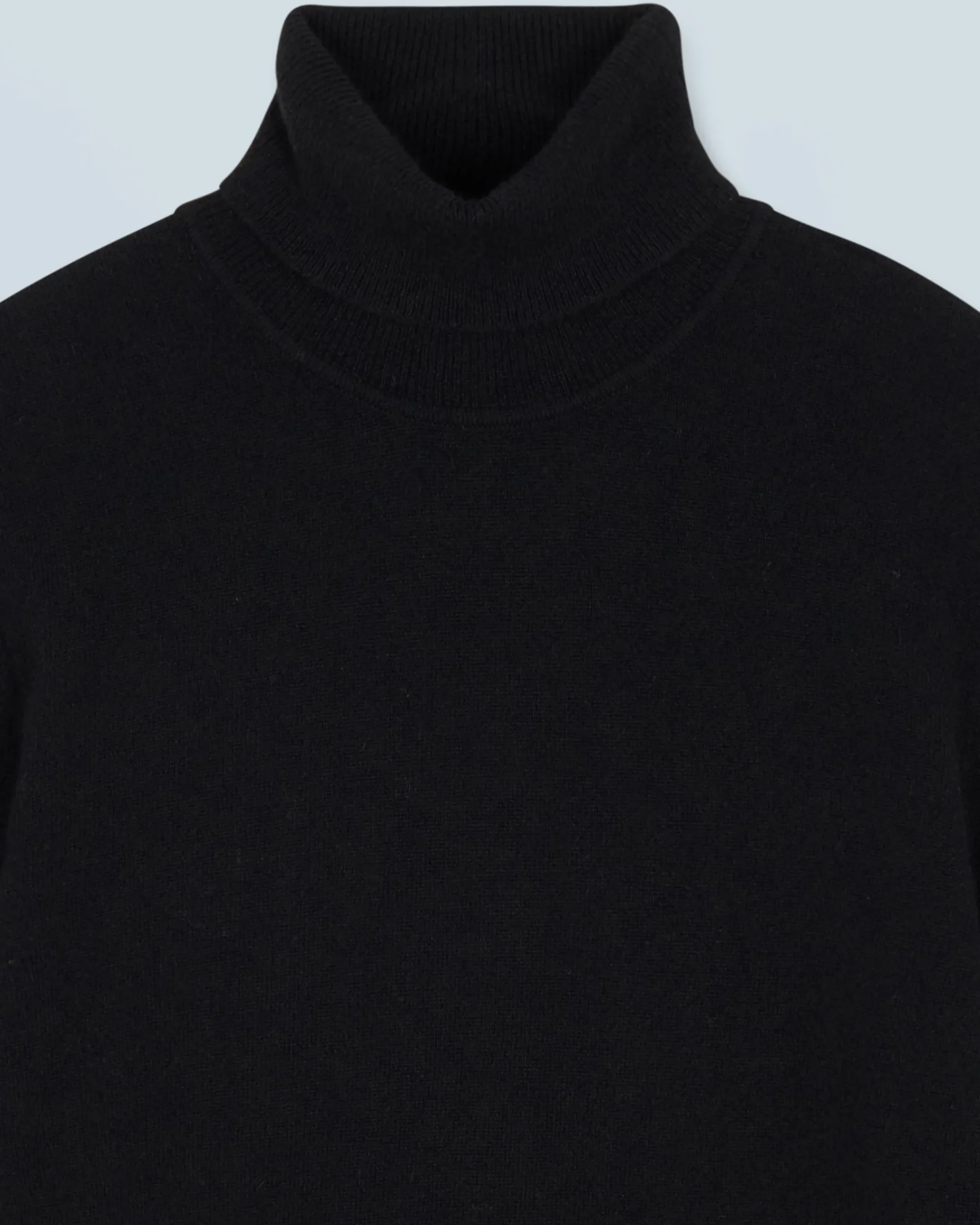 FROM FUTURE Pull Col Roulé Basique Noir Flash Sale