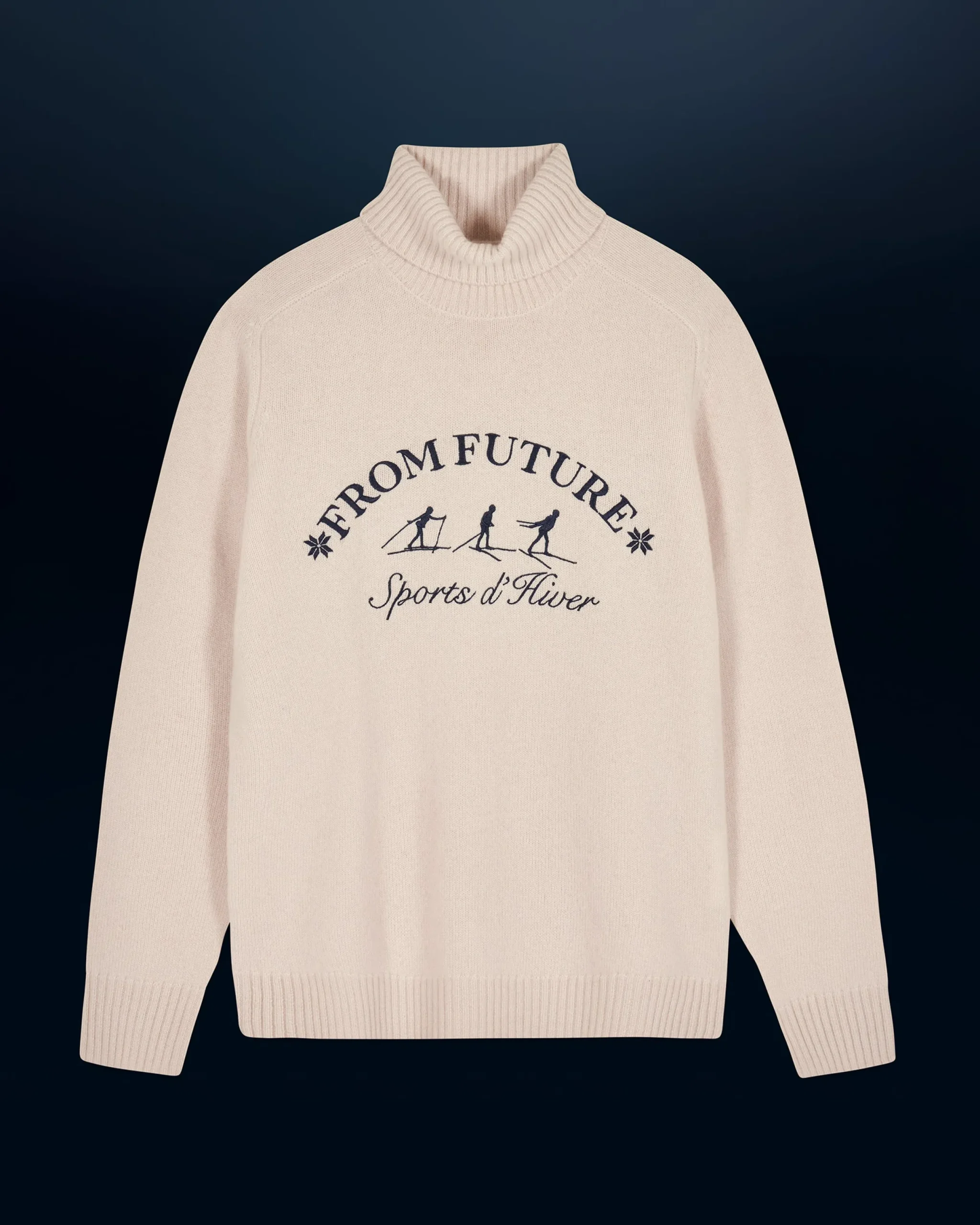 FROM FUTURE Pull Col Roulé Ski De Fond Sable Best Sale