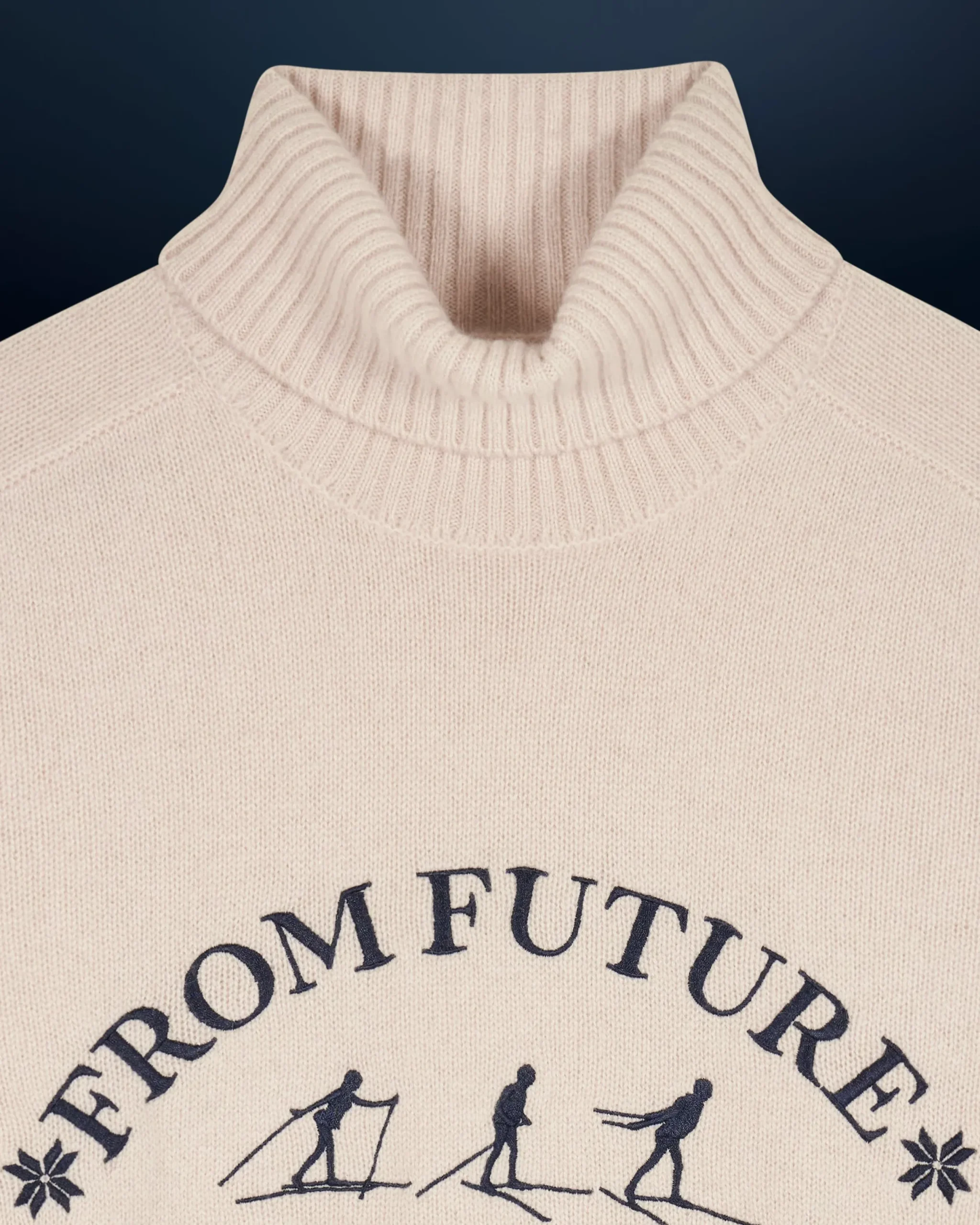 FROM FUTURE Pull Col Roulé Ski De Fond Sable Best Sale