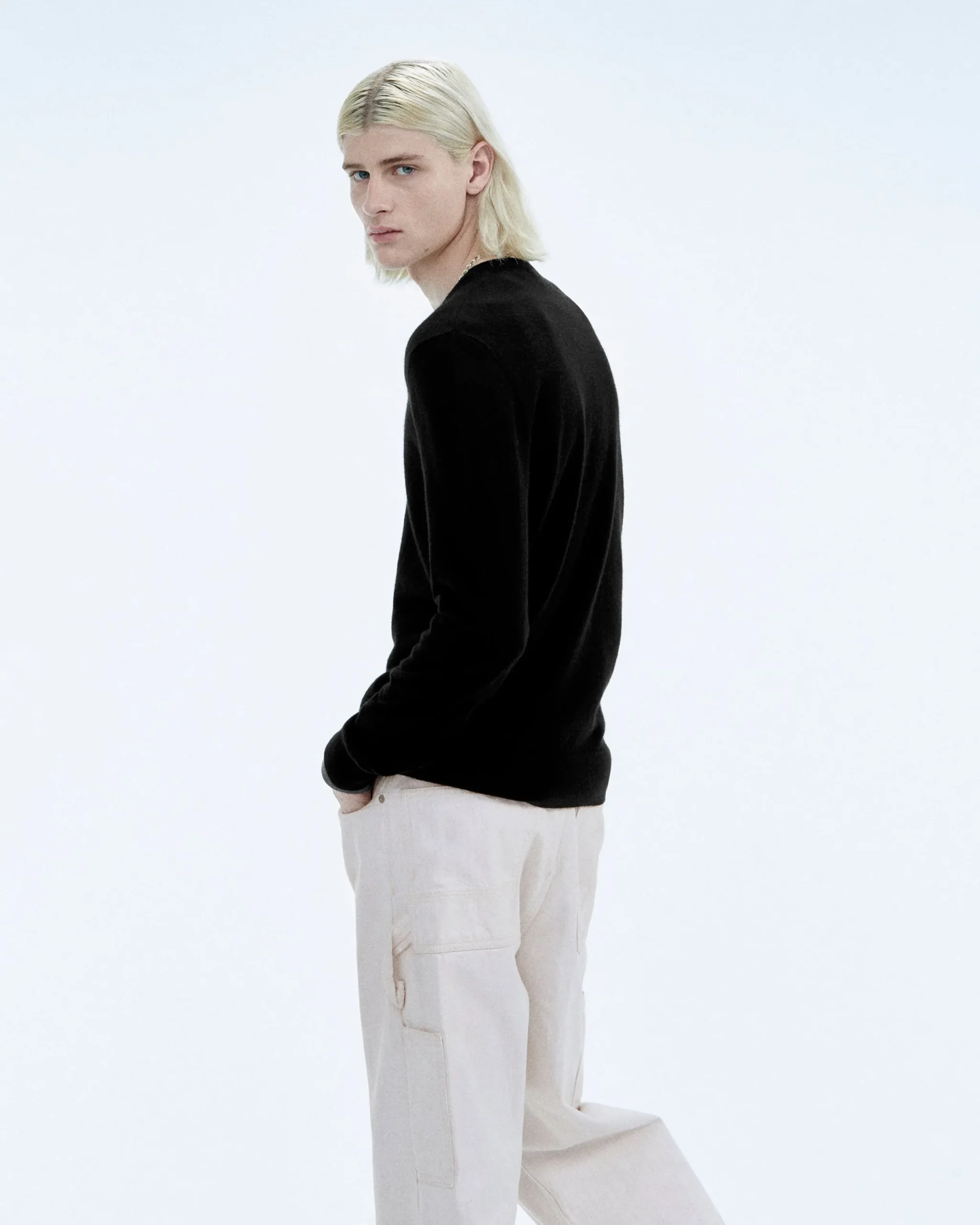 FROM FUTURE Pull Col V Noir Flash Sale