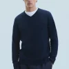 FROM FUTURE Pull Col V Basique Navy Store
