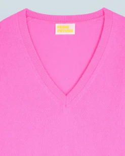 FROM FUTURE Pull Col V Basique DreamyPink Sale