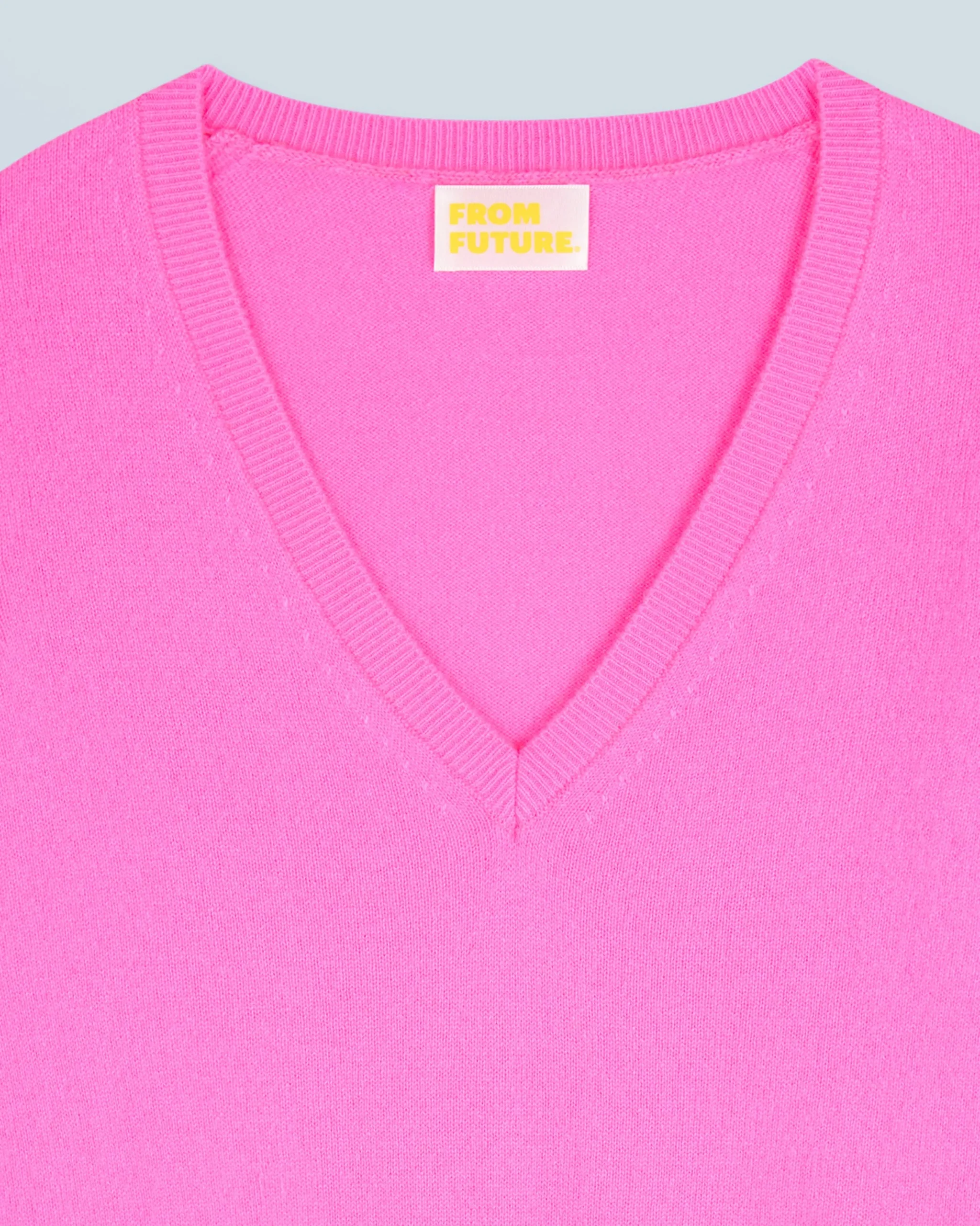 FROM FUTURE Pull Col V Basique DreamyPink Sale