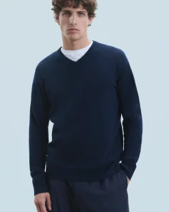FROM FUTURE Pull Col V Basique Camel Clearance
