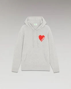 FROM FUTURE Pull Hoodie Coeur Léger GrisChinéClair Store