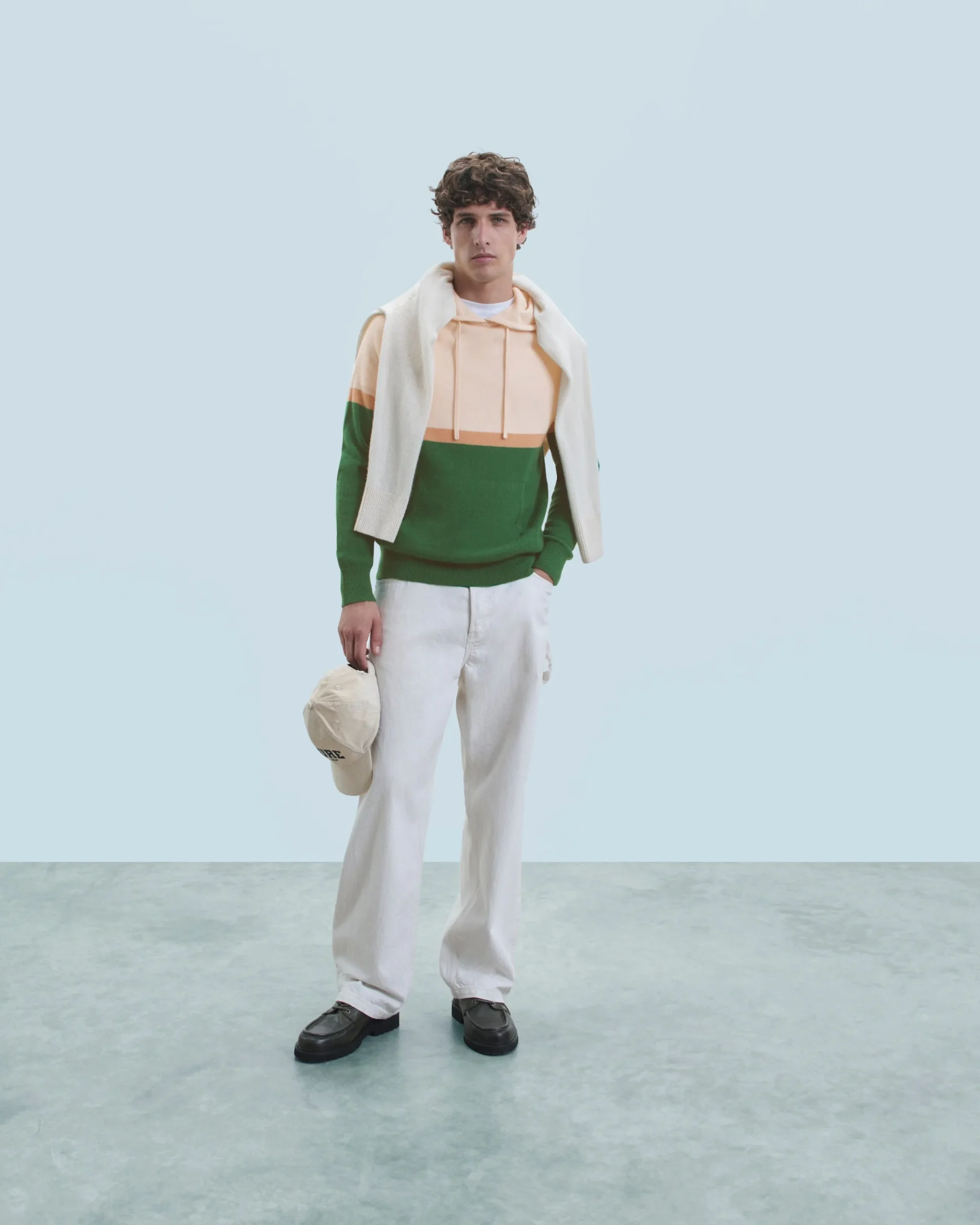 FROM FUTURE Pull Hoodie Color Block ForestGreen Online