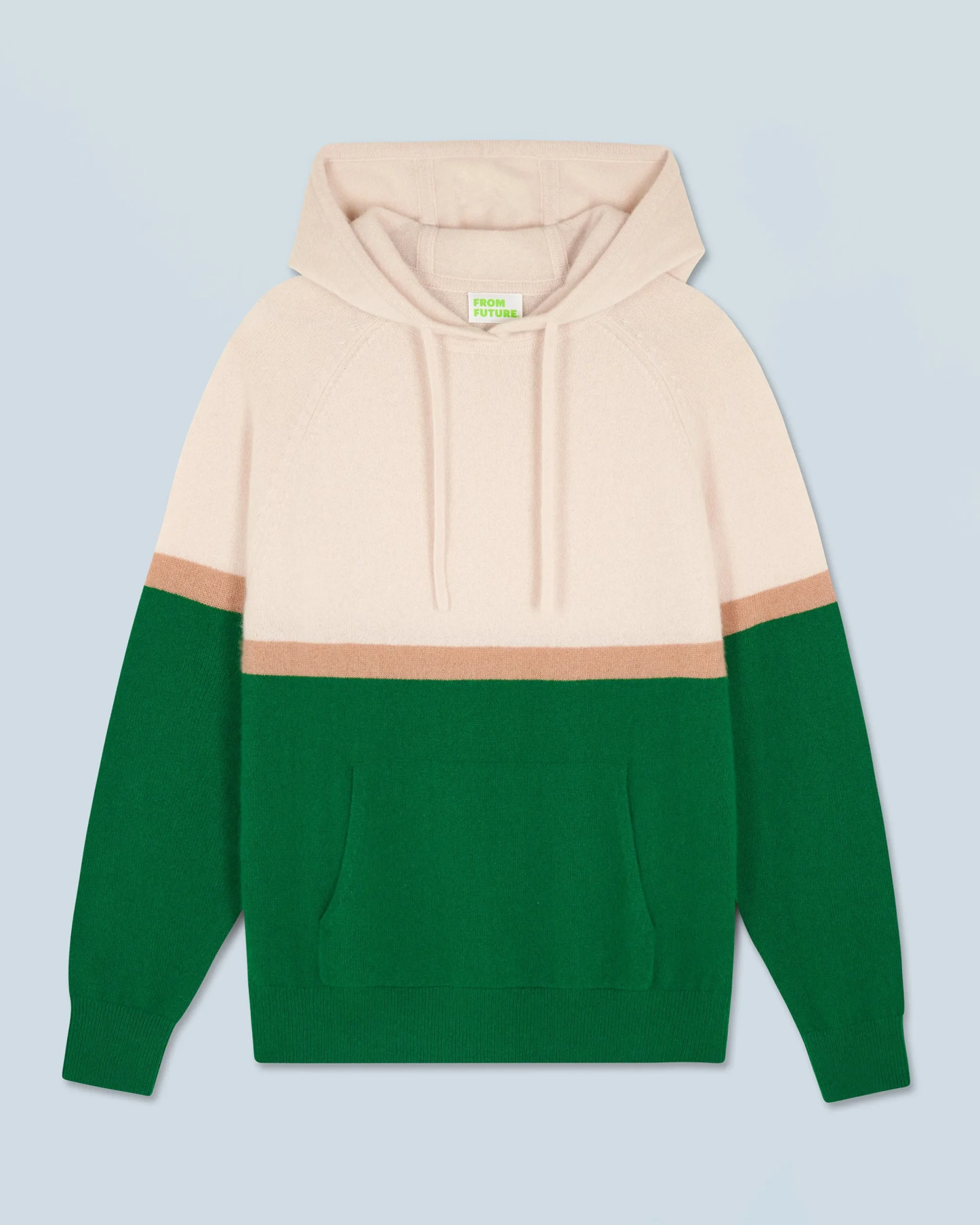 FROM FUTURE Pull Hoodie Color Block ForestGreen Online
