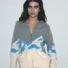 FROM FUTURE Pull Hoodie Montagne Ecru Hot