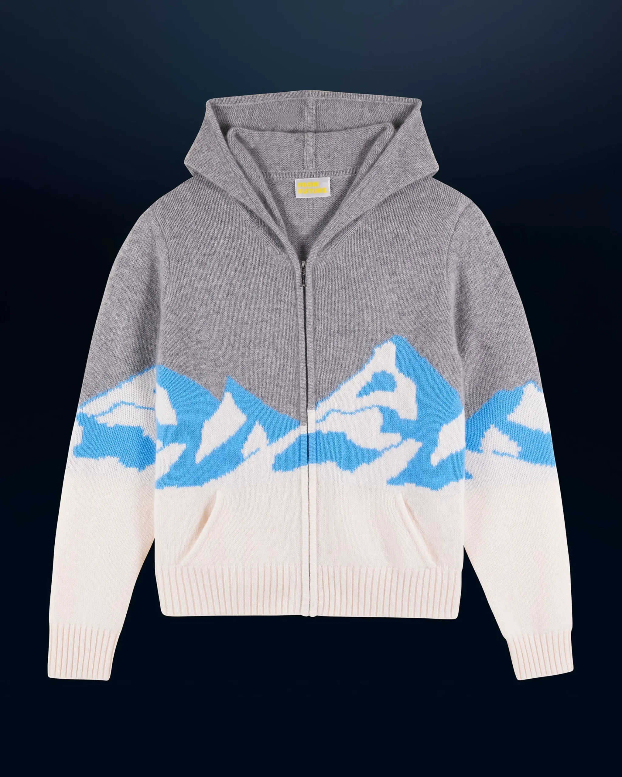 FROM FUTURE Pull Hoodie Montagne Ecru Hot