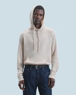 FROM FUTURE Pull Hoodie Oversize Léger BeigeChiné New
