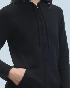 FROM FUTURE Pull Hoodie Zippé Noir Flash Sale