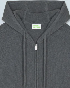 FROM FUTURE Pull Hoodie Zippé LavaGrey Cheap
