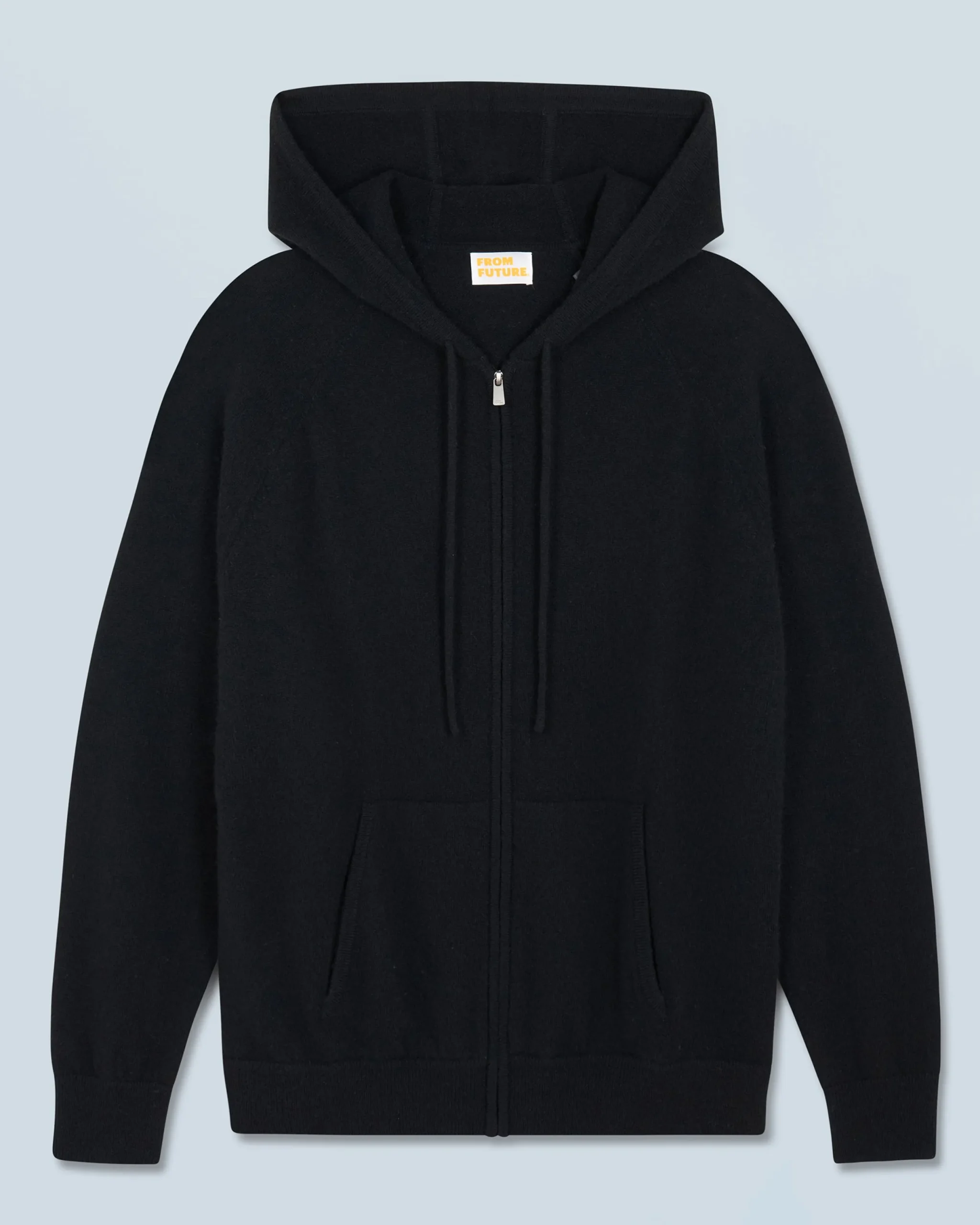 FROM FUTURE Pull Hoodie Zippé Basique Noir Cheap