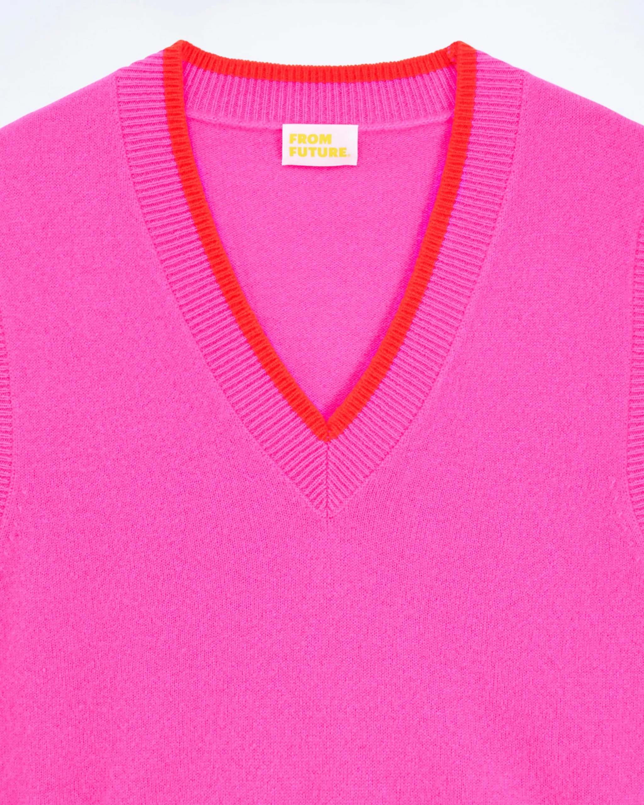 FROM FUTURE Pull Sans Manche Bicolore TropicalPink Cheap