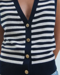 FROM FUTURE Pull Sans Manches Navy Outlet