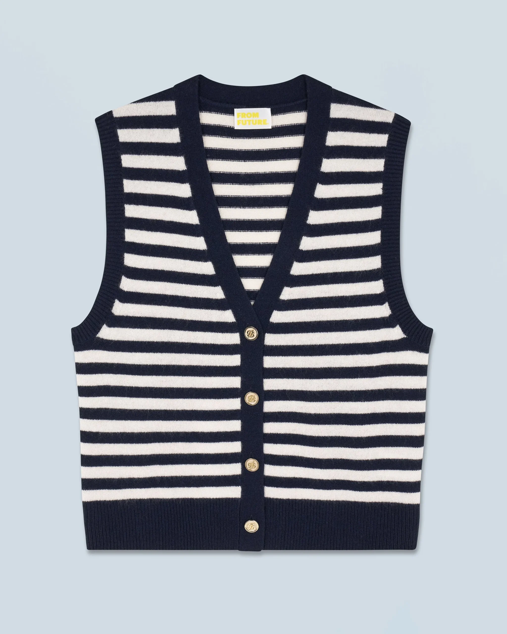 FROM FUTURE Pull Sans Manches Navy Outlet