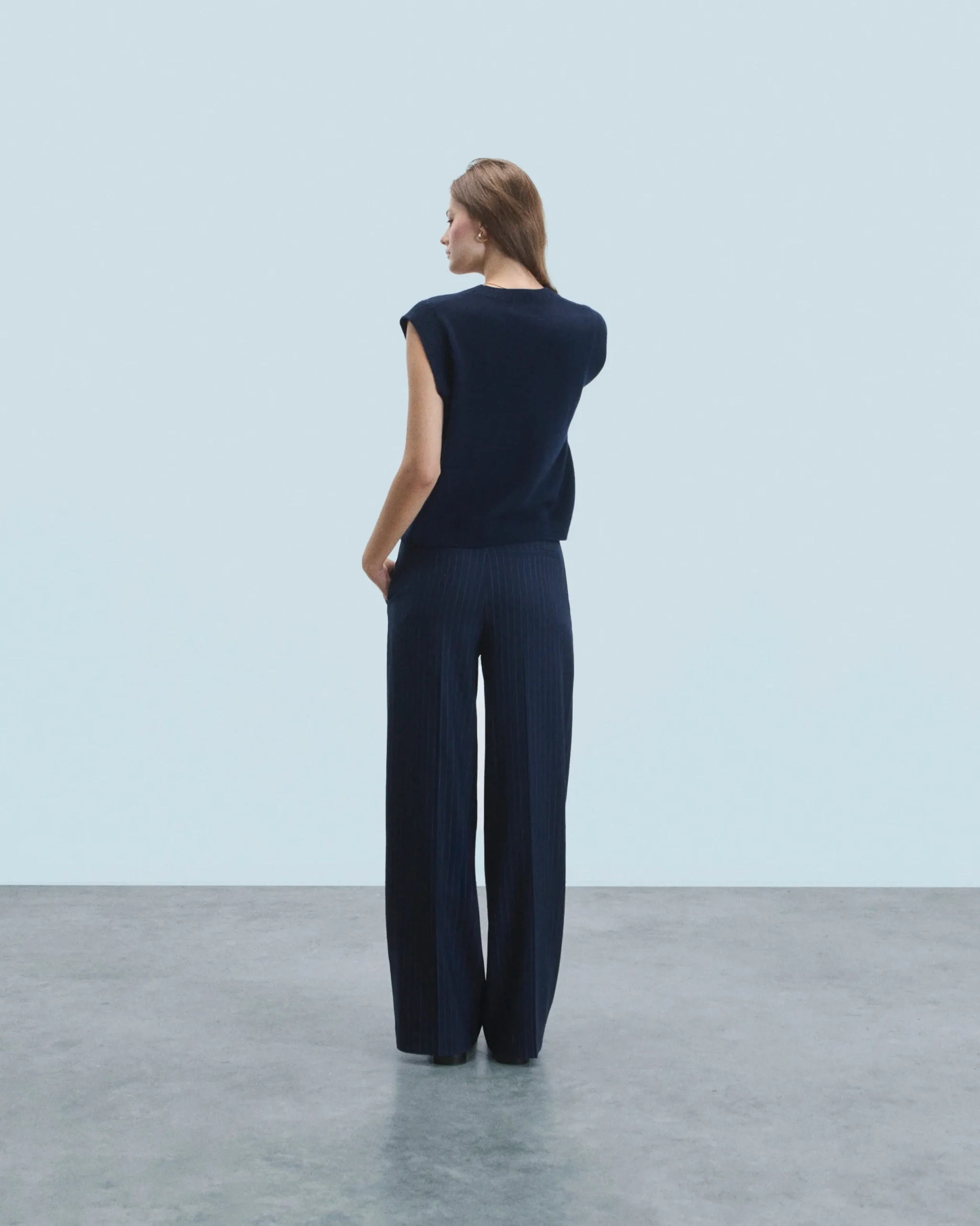 FROM FUTURE Pull Sans Manches Coeur Léger Navy Online