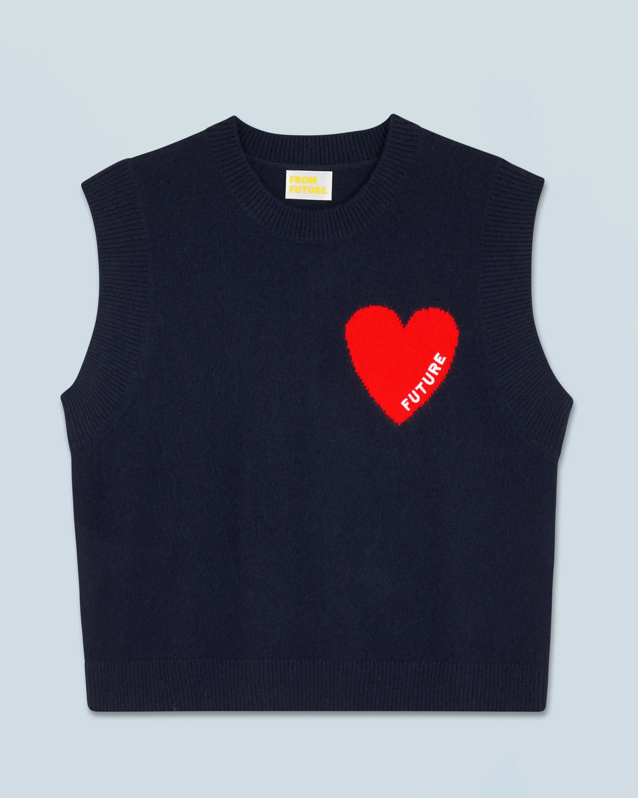 FROM FUTURE Pull Sans Manches Coeur Léger Navy Online