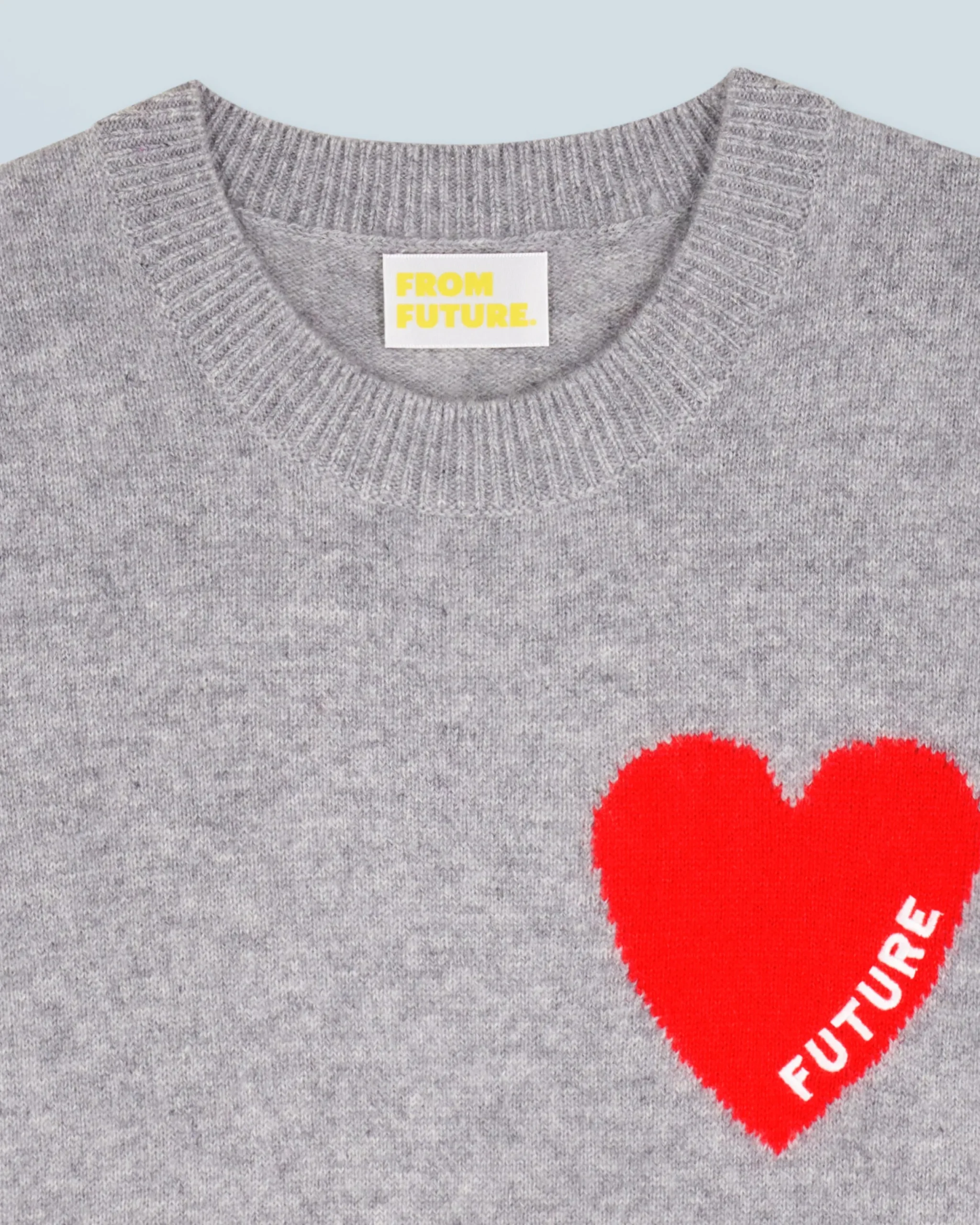 FROM FUTURE Pull Sans Manches Coeur Léger GrisChinéFoncé Discount