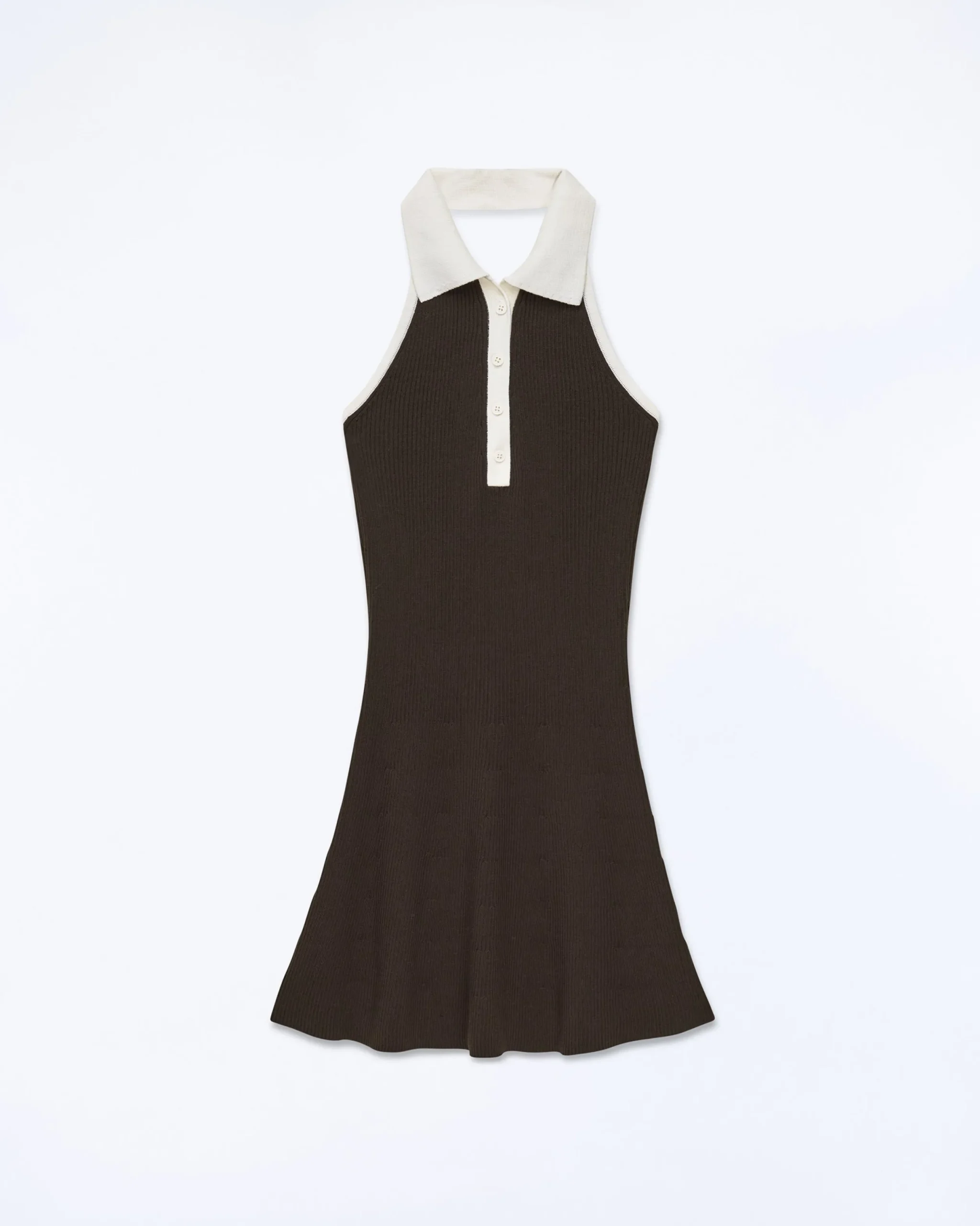 FROM FUTURE Robe Courte Bretelle Chocolat Sale