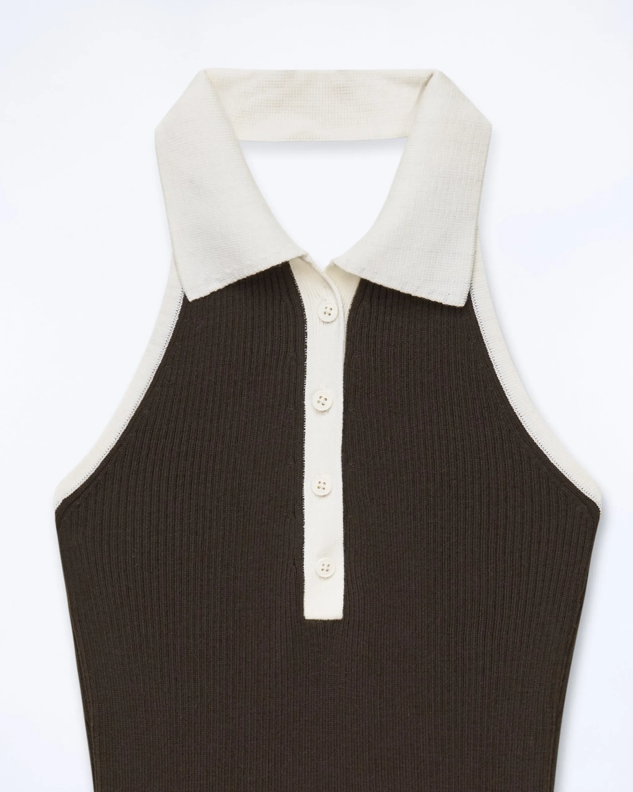 FROM FUTURE Robe Courte Bretelle Chocolat Sale