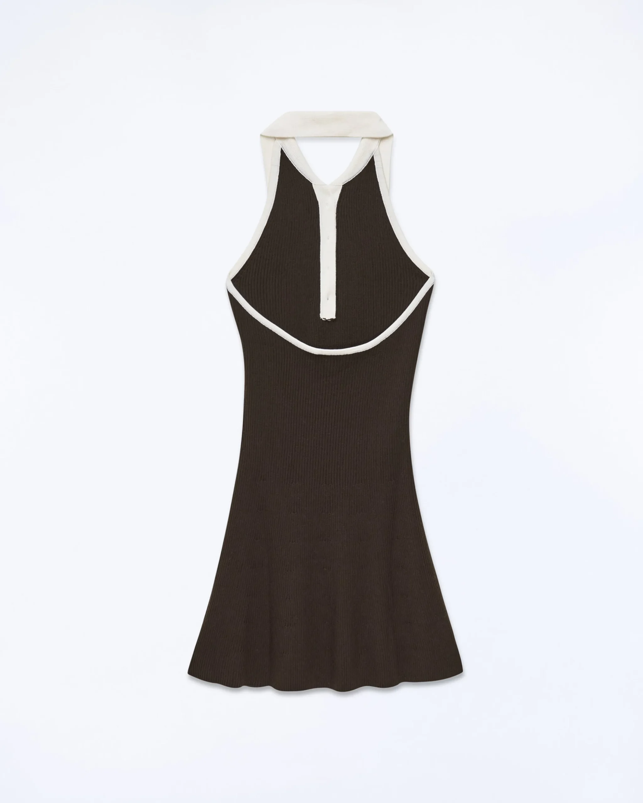FROM FUTURE Robe Courte Bretelle Chocolat Sale