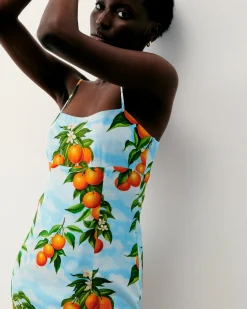 FROM FUTURE Robe Courte Bretelle Billie OrangeSky Discount