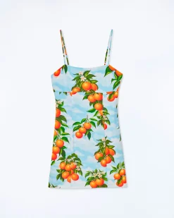 FROM FUTURE Robe Courte Bretelle Billie OrangeSky Discount