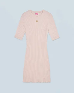 FROM FUTURE Robe Courte Manche Courte Manches 3/4 Sable Cheap