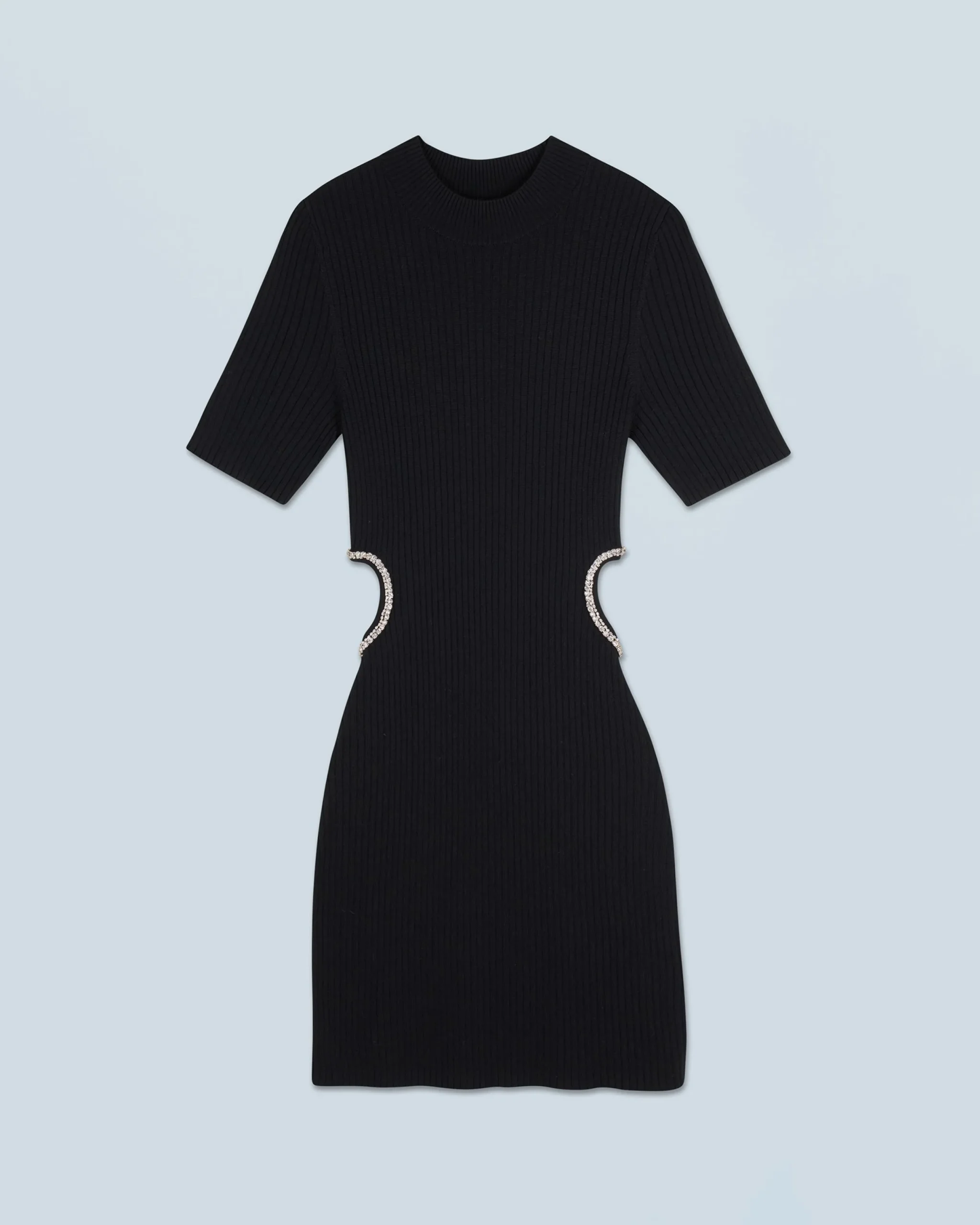 FROM FUTURE Robe Courte Manche Courte Bijoux Coeur Noir Shop