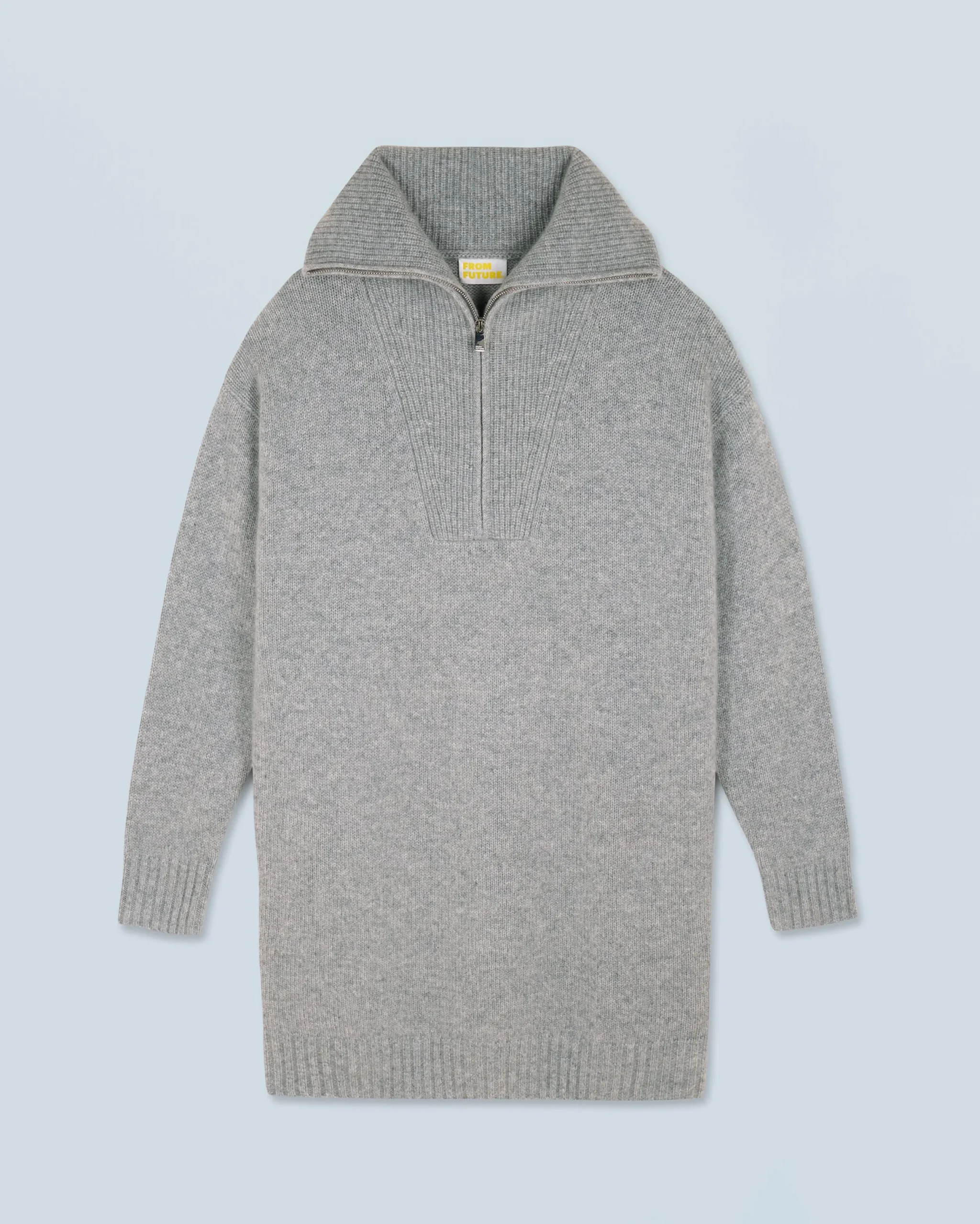 FROM FUTURE Robe Courte Manche Longue GrisChinéFoncé Clearance