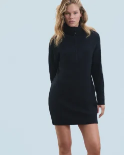 FROM FUTURE Robe Courte Manche Longue GrisChinéFoncé Clearance