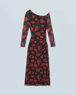 FROM FUTURE Robe Longue Asymetrique PassionateRose Store