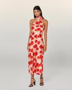 FROM FUTURE Robe Longue Asymétrique Sienna HotRoses Clearance