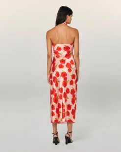 FROM FUTURE Robe Longue Asymétrique Sienna HotRoses Clearance