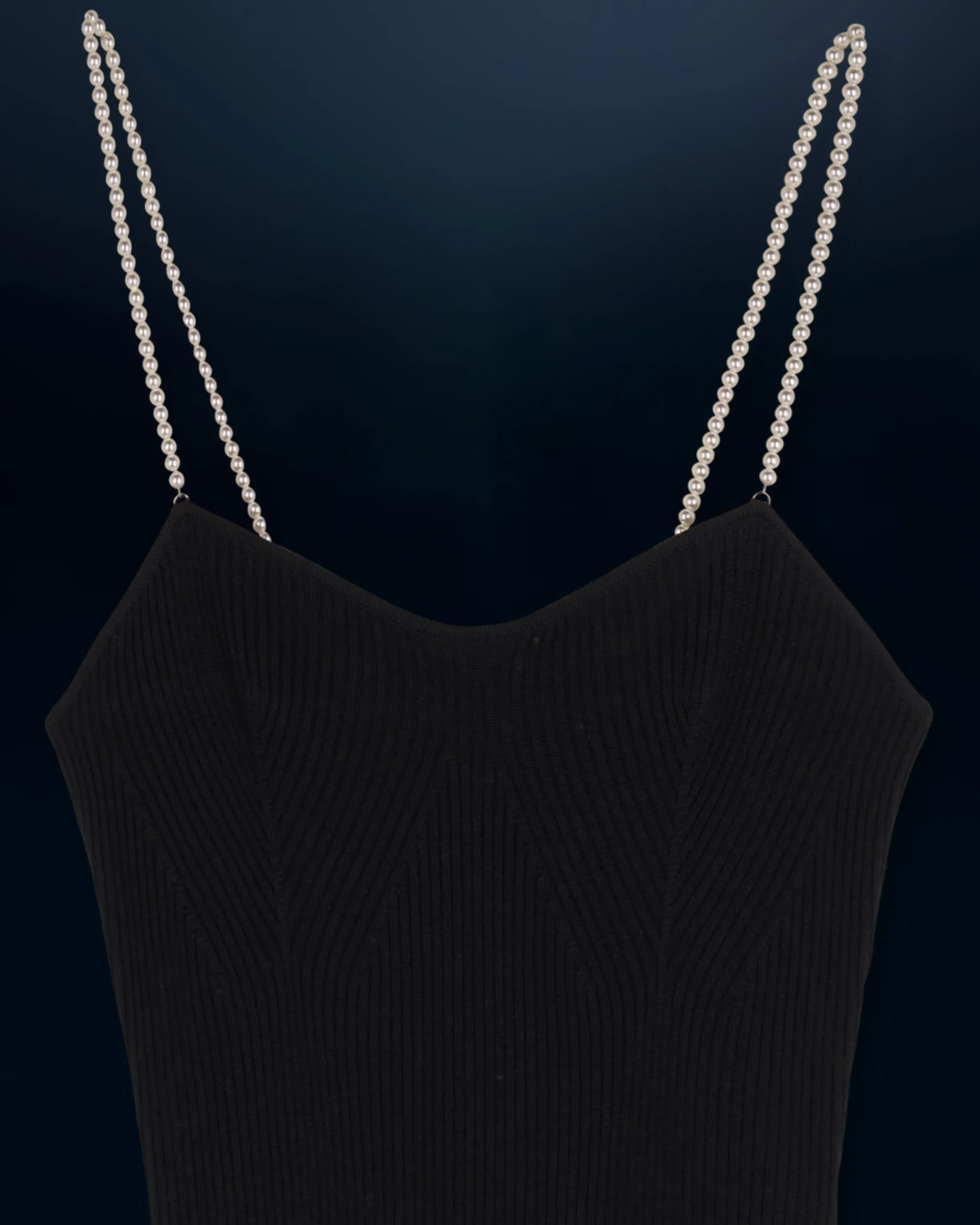 FROM FUTURE Robe Longue Bretelle Noir Outlet