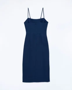 FROM FUTURE Robe Longue Bretelle Navy Store