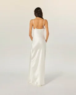 FROM FUTURE Robe Longue Bretelle Amalia Ecru Best