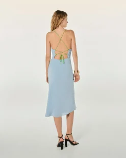 FROM FUTURE Robe Longue Bretelle Emmy BabyBlue Clearance