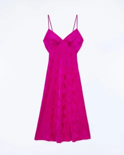 FROM FUTURE Robe Longue Bretelle Gigi RoseJacquard Clearance